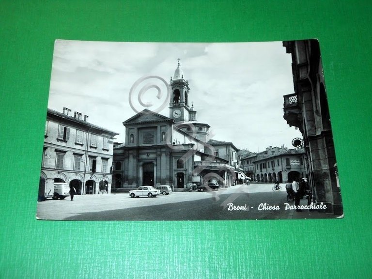 Cartolina Broni - Chiesa Parrocchiale 1955 ca.