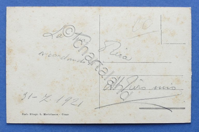 Cartolina Brunate - Panorama - 1921 ca.