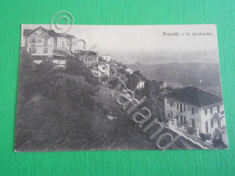 Cartolina Brunate e la Lombardia - Panorama 1915