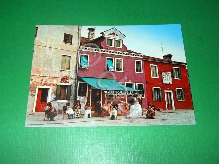 Cartolina Burano ( Venezia ) - "Dalla Olga" Merletti d' … | Immagine Gallery 2