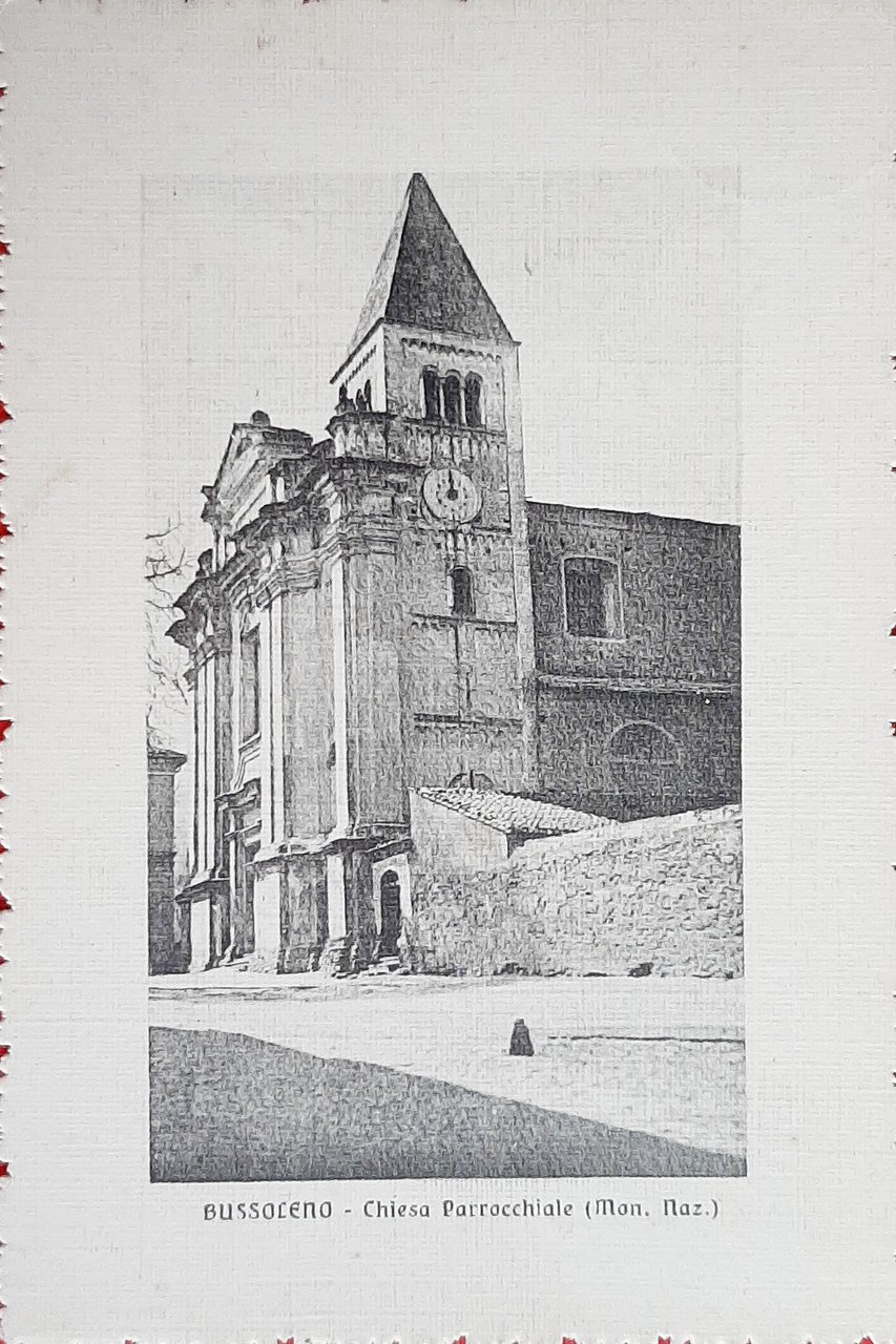 Cartolina Bussoleno - Chiesa Parrocchiale - 1913