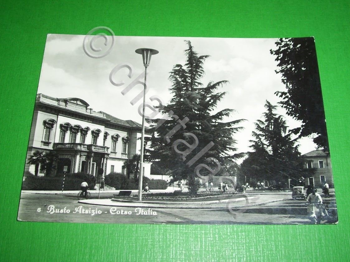 Cartolina Busto Arsizio - Corso Italia - 1959.