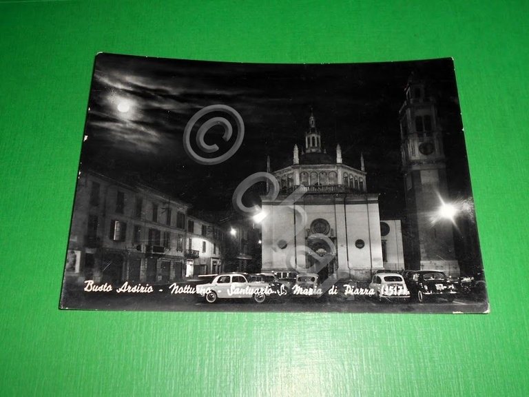 Cartolina Busto Arsizio - Notturno - Santuario S. Maria di …