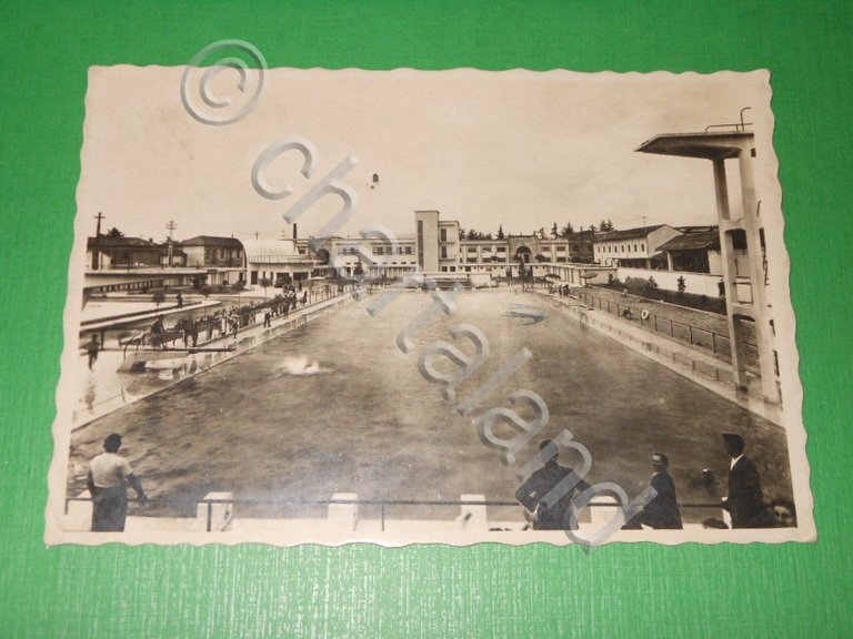 Cartolina Busto Arsizio - Piscina Costanzo Ciano 1945 ca
