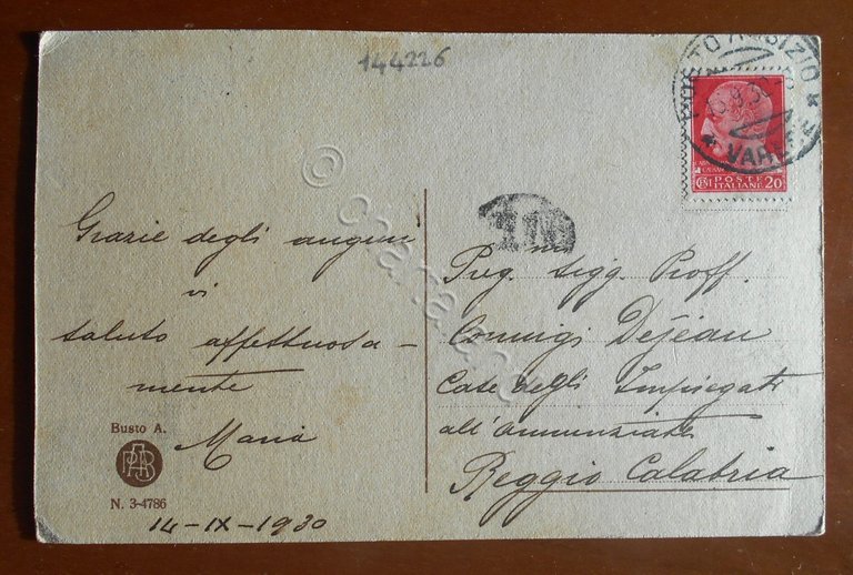 Cartolina Busto Arsizio - Viale Andrea Costa - 1930