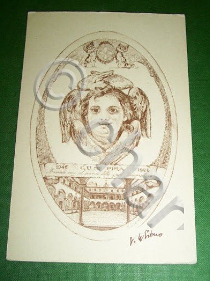 Cartolina C.U.S. Pisa - Inaugurazione Palestra Polivalente - Via Brennero …