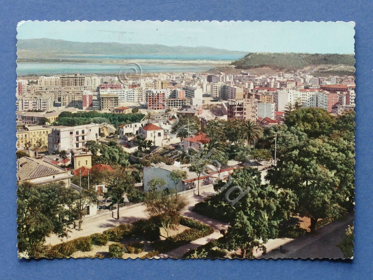 Cartolina Cagliari - Panorama dal Belvedere - 1959.