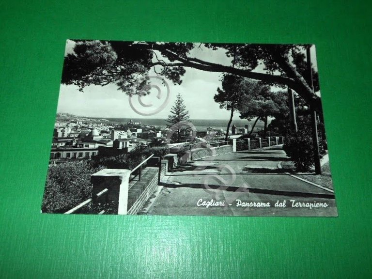 Cartolina Cagliari - Panorama dal Terrapieno 1964.