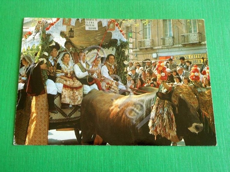 Cartolina Cagliari - Sfilata di S. Efisio Traccas 1970 ca