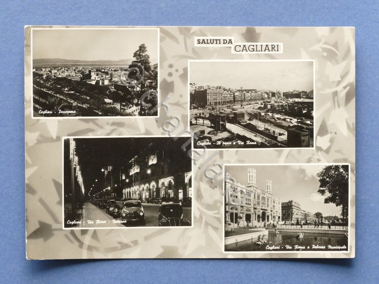Cartolina Cagliari - Varie vedute - 1954