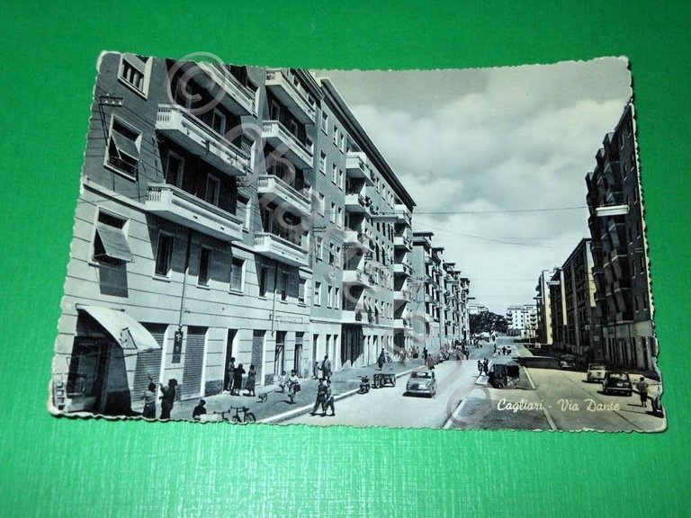 Cartolina Cagliari - Via Dante 1956