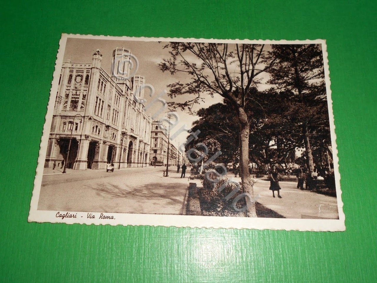 Cartolina Cagliari - Via Roma 1937.