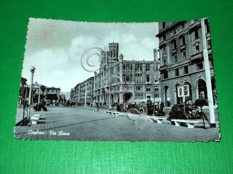 Cartolina Cagliari - Via Roma 1955 #1.