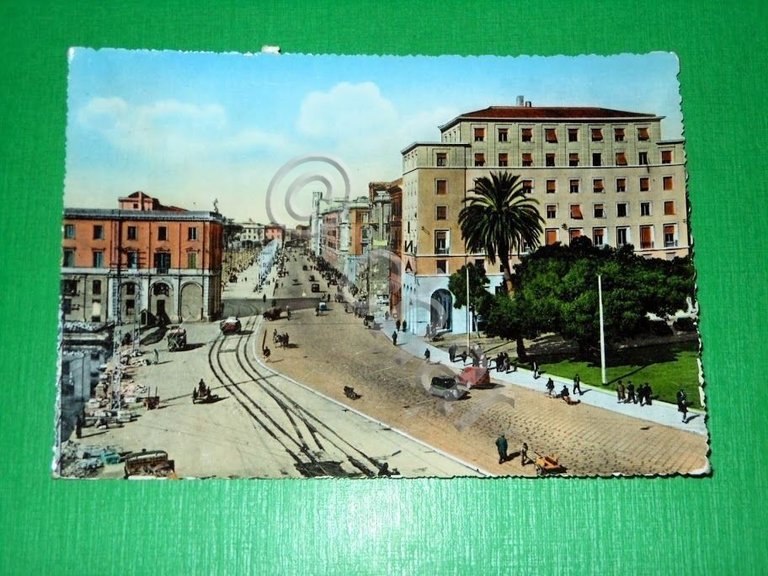 Cartolina Cagliari - Via Roma 1960 ca.