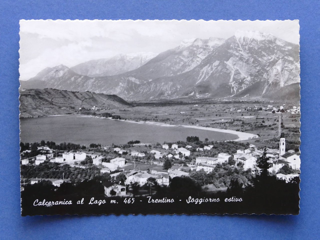 Cartolina Calceranica al Lago - Soggiorno Estivo - 1955 ca..