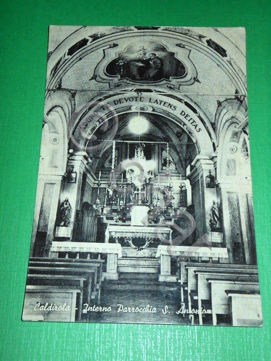 Cartolina Caldirola - Interno Parrocchia S. Antonio 1965 ca.