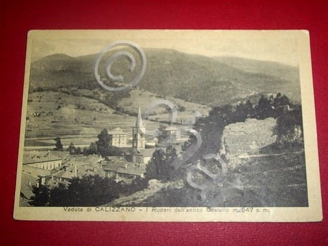 Cartolina Calizzano - Veduta e ruderi dell Castello '30