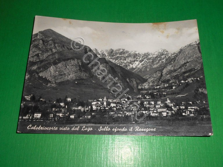 Cartolina Calolziocorte visto dal Lago - Sullo sfondo il Resegone …