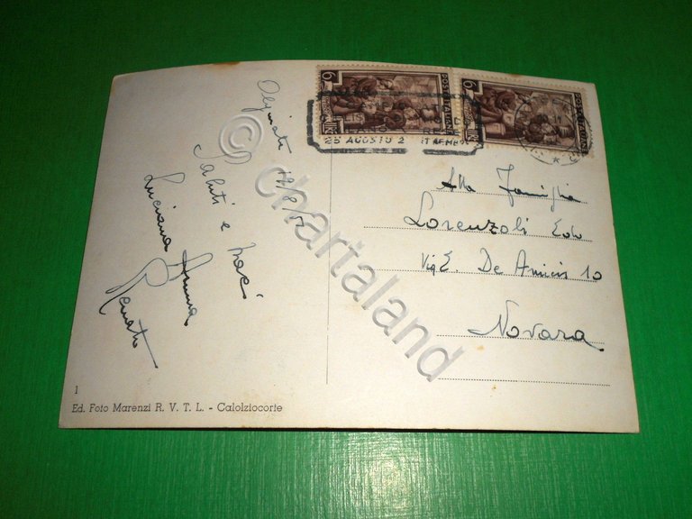 Cartolina Calolziocorte visto dal Lago - Sullo sfondo il Resegone …