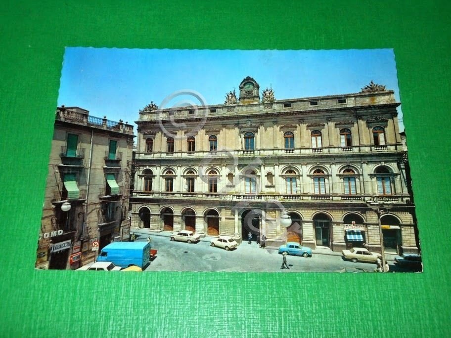 Cartolina Caltagirone - Il Municipio 1960 ca.