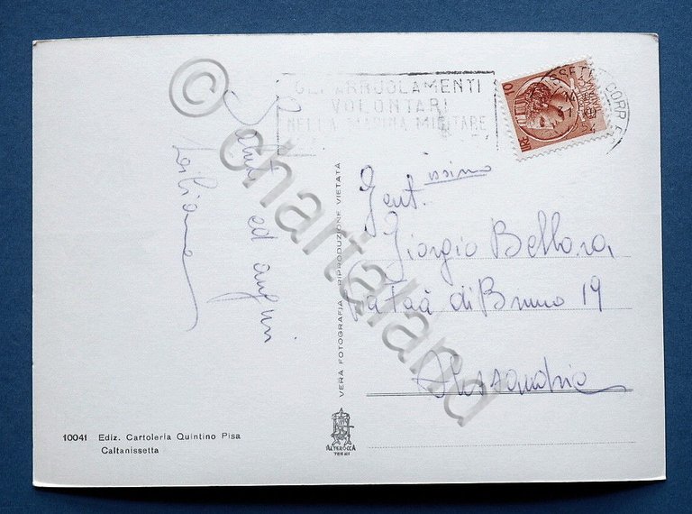 Cartolina Caltanisetta - Corso Vittorio Emanuele e Palazzo Camera di …