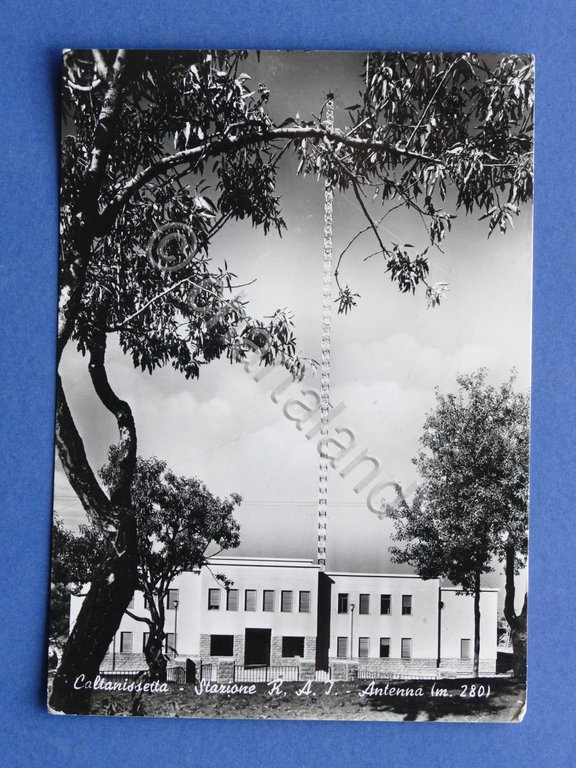 Cartolina Caltanisetta - Stazione R.A.I. - Antenna - 1958