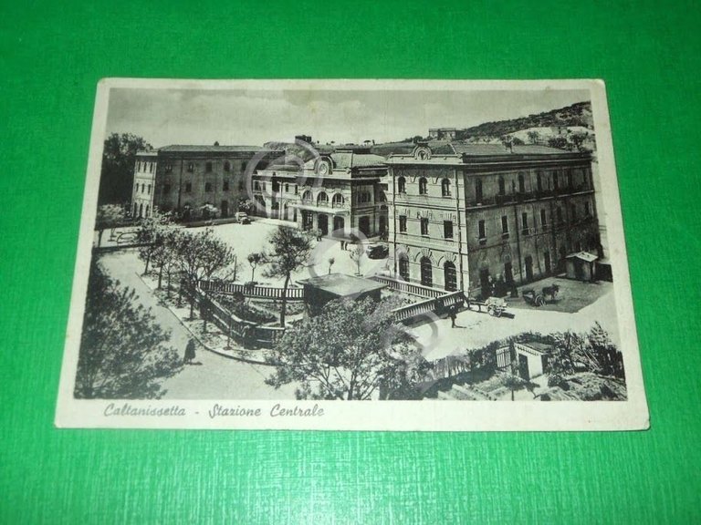 Cartolina Caltanissetta - Stazione Centrale 1951