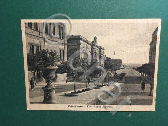 Cartolina Caltanissetta - Viale Regina Margherita - 1939