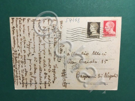 Cartolina Caltanissetta - Viale Regina Margherita - 1939