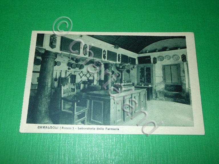 Cartolina Camaldoli ( Arezzo ) - Laboratorio della Farmacia 1930 …