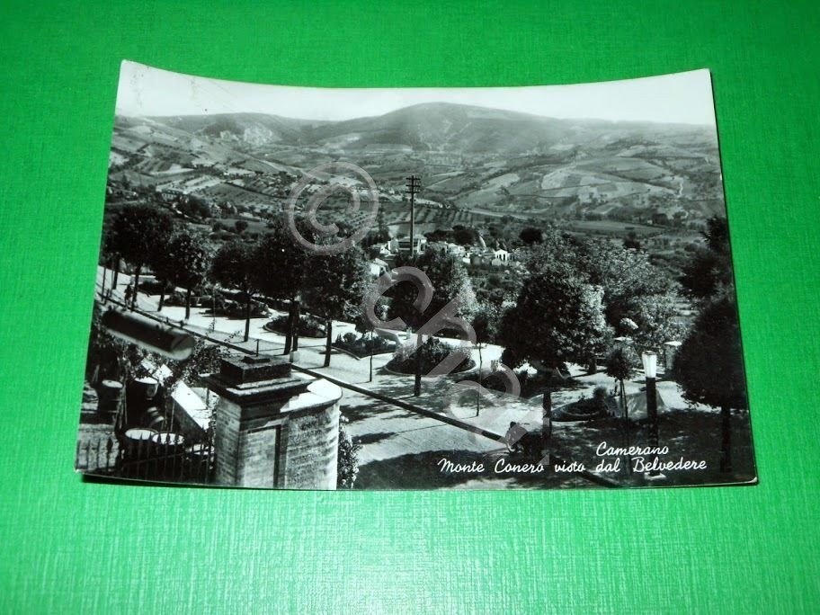 Cartolina Camerano - Monte Conero visto dal Belvedere 1958.