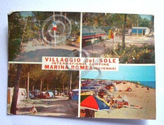 Cartolina Camping Marina Romea ( Ravenna ) 1968