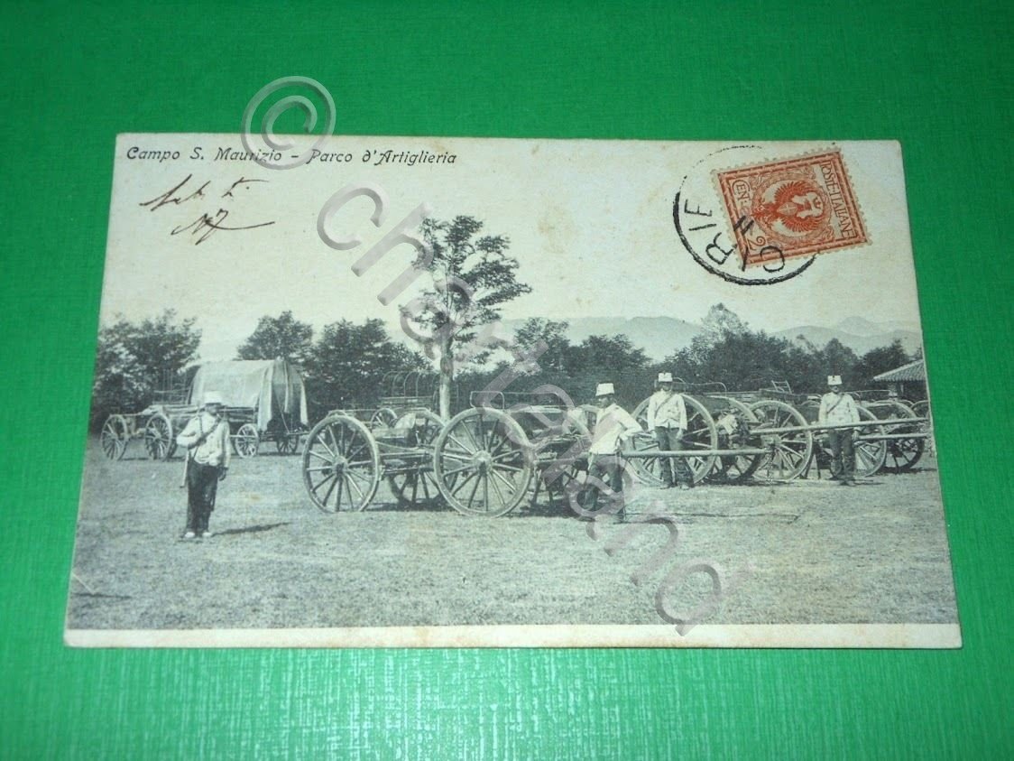 Cartolina Campo S. Maurizio - Parco d' Artiglieria 1900 ca | Immagine principale
