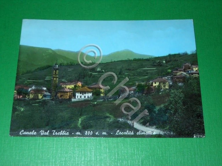 Cartolina Canale Val Trebbia - Panorama 1962