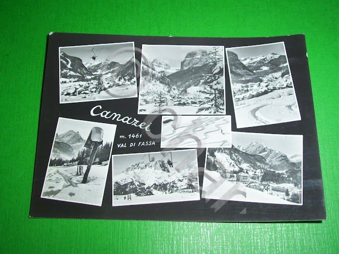 Cartolina Canazei - Val di Fassa - Vedute diverse 1955 …