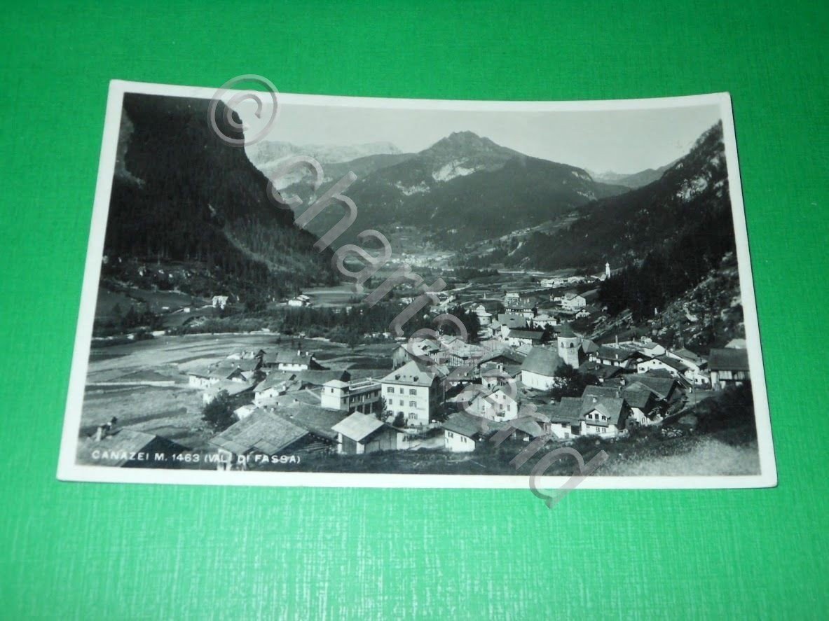 Cartolina Canazei ( Val di Fassa ) - Panorama 1954.