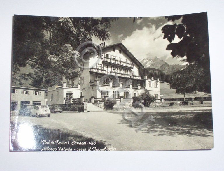 Cartolina Canazei ( Val di Fassa ) Albergo Faloria 1958