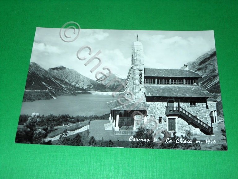 Cartolina Cancano 2^ - La Chiesa 1955 ca.