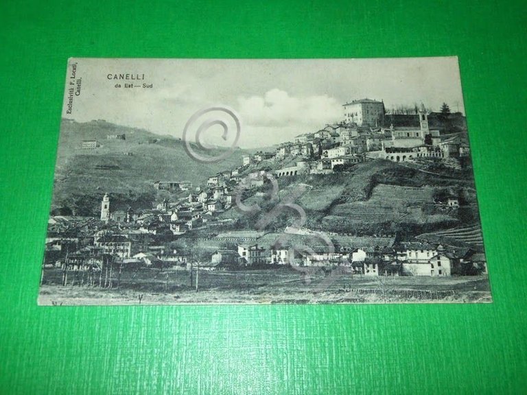 Cartolina Canelli - Panorama da Est-Sud 1910 ca.