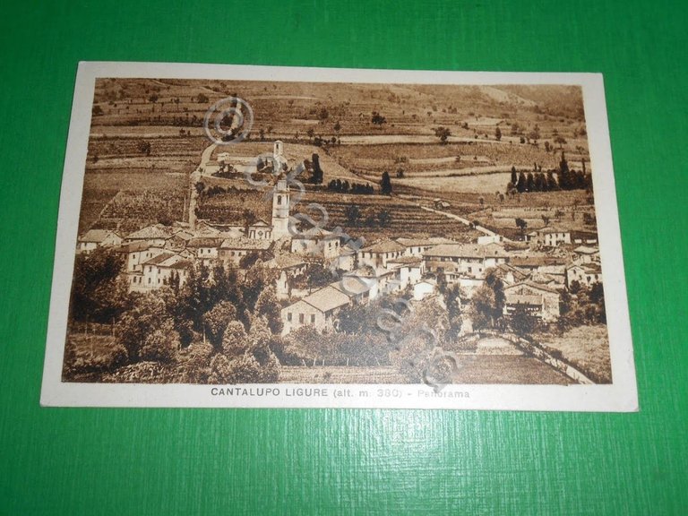 Cartolina Cantalupo Ligure - Panorama 1930 ca.