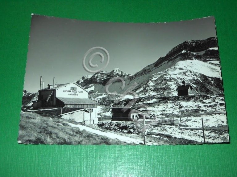 Cartolina Capanna Passo Valles con sfondo la Cima Mulaz e …