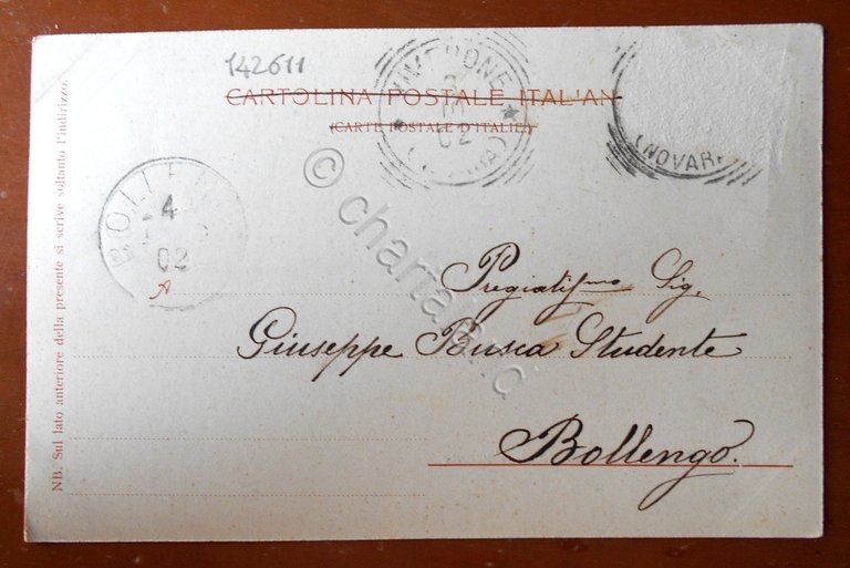 Cartolina Cappella di Anzasco e Lago di Viverone - 1902