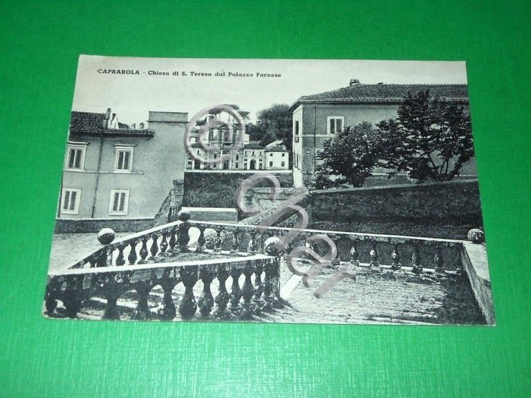Cartolina Caprarola - Chiesa di S. Teresa dal Palazzo Farnese …