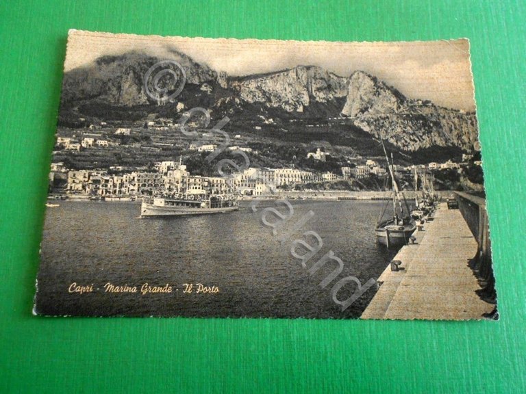 Cartolina Capri - Marina Grande - Il porto 1950 ca.