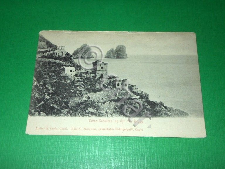 Cartolina Capri - Torre Saracena an der Via Krupp 1900 …