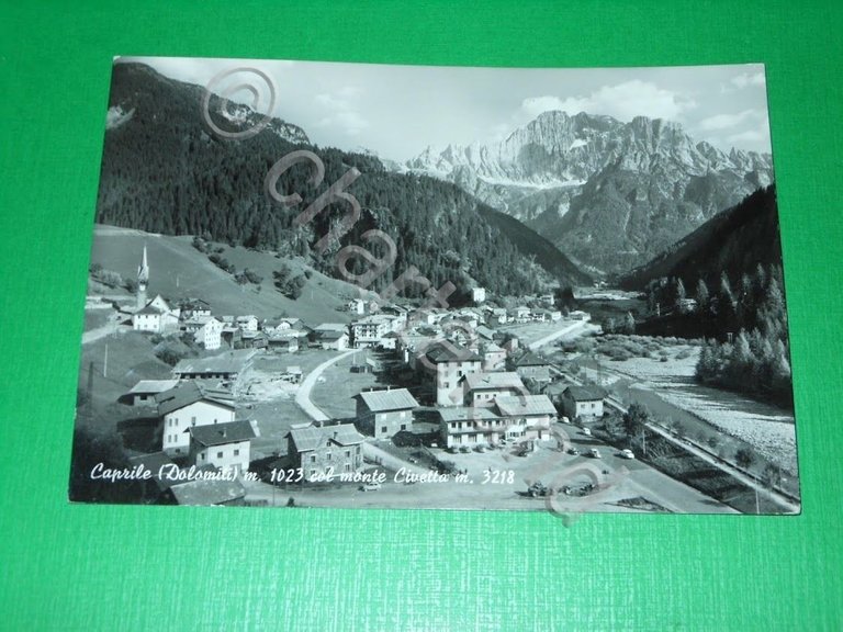 Cartolina Caprile ( Dolomiti ) - Panorama col monte Civetta …