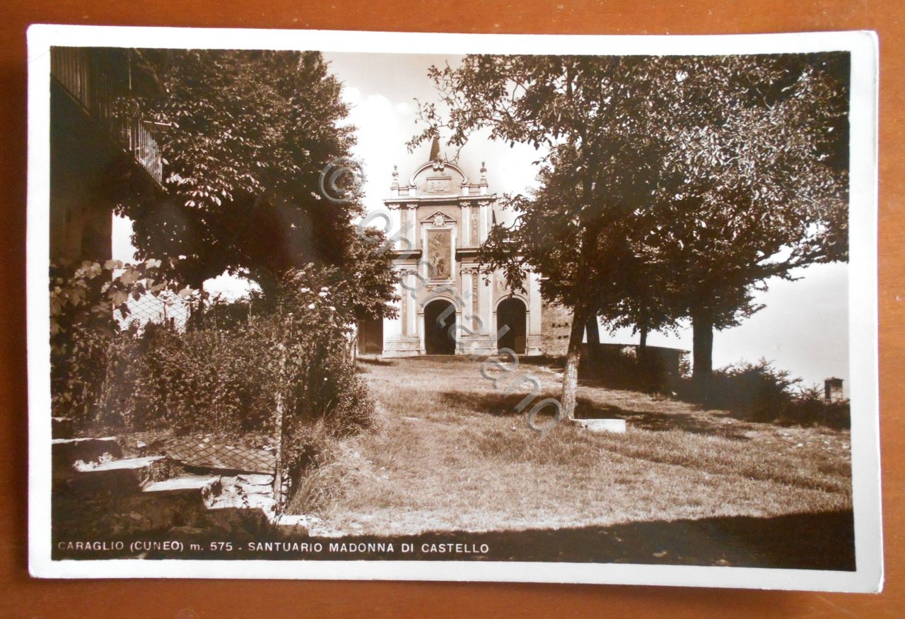 Cartolina Caraglio (Cuneo) - Santuario Madonna di Castello - 1941