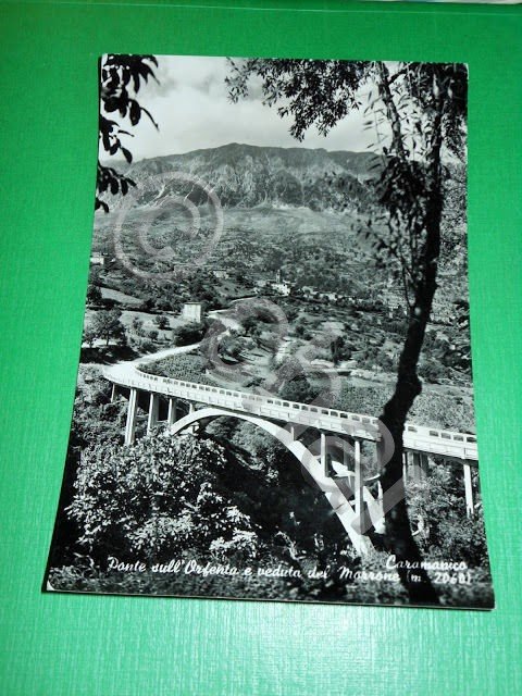 Cartolina Caramanico - Ponte sull' Orfenta 1952.
