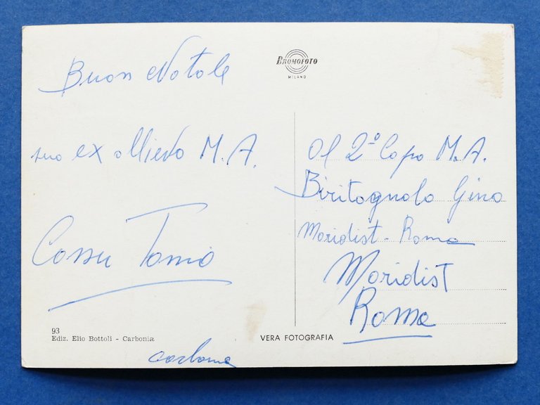 Cartolina Carbonia - Chiesa di S. Ponziano - 1960 ca..