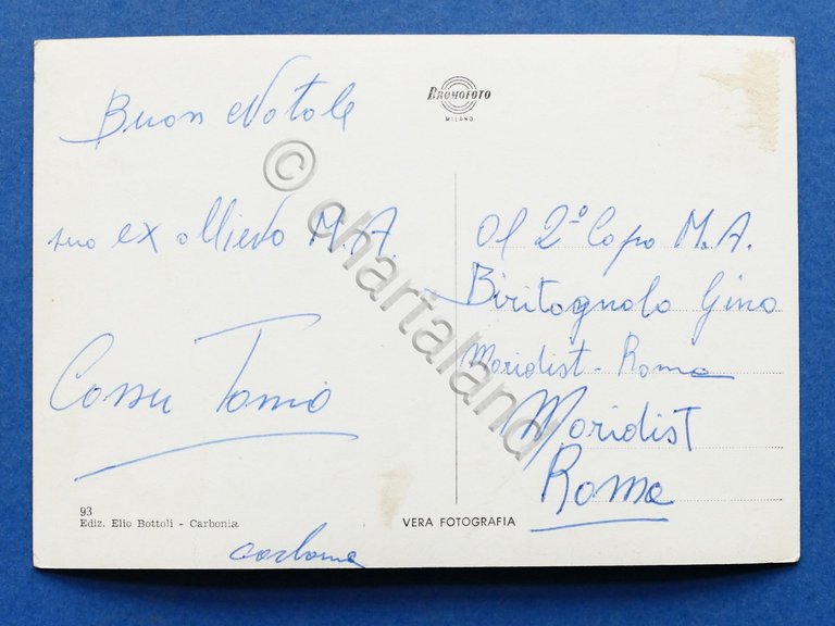 Cartolina Carbonia - Chiesa di S. Ponziano - 1960 ca..